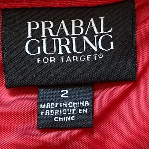 Prabal Gurung For Target Red Black Panel A-Line Mini Dress Sundress NWT - Picture 7 of 13